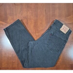 Vtg Y2K Levis 505 Jeans MENS 38x32  Relaxed Fit‎ Denim Black 1998